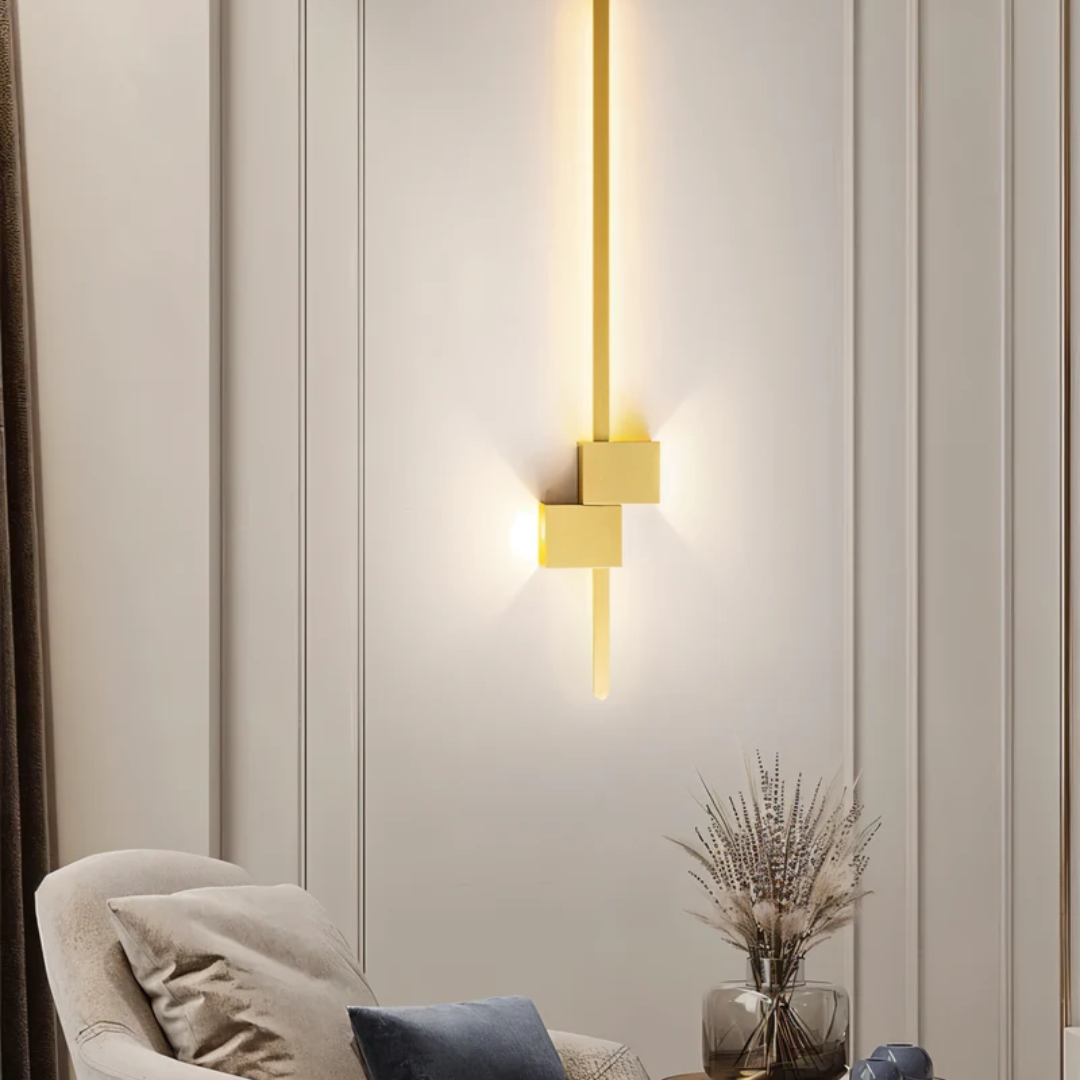 LED Wall Light | Modern Minimalist Indoor Bar Lamp In White, Black or Brushed Gold Finishes