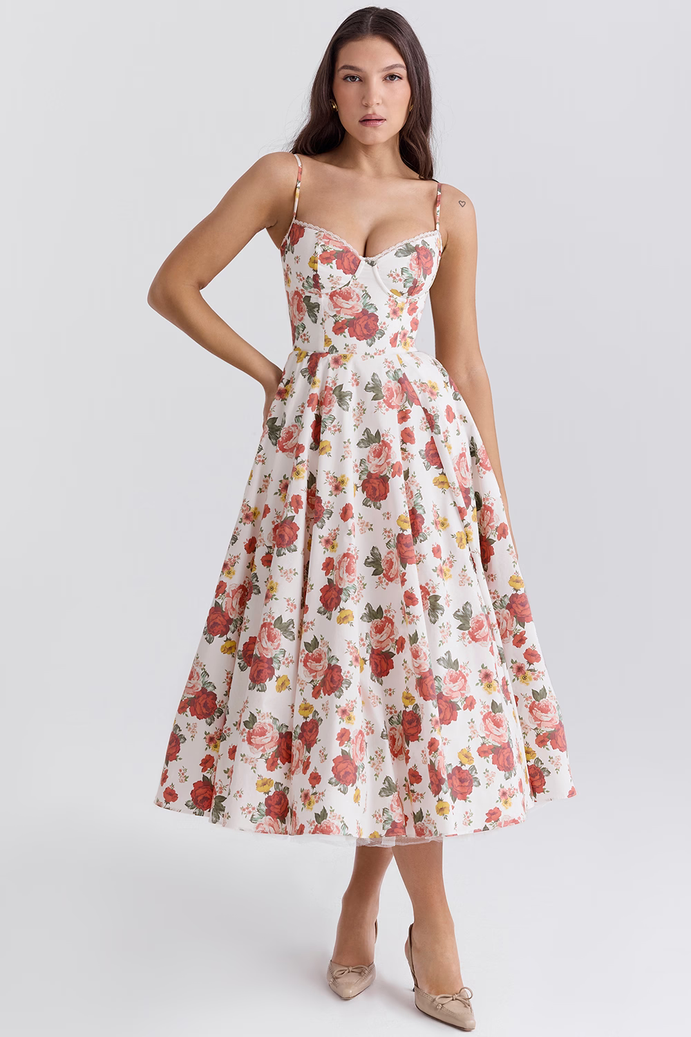 Royale Sculpted Midi Evening Dress