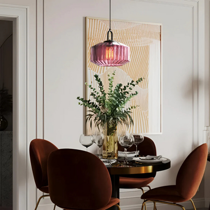 Calindra Glass Pendant Light | Retro Coloured Glass Ceiling Lamp For Kitchens, Bars and Islands