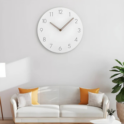 Halvor Minimalist Wall Clock | Contemporary Wood Design Silent Clock For Modern Living Rooms