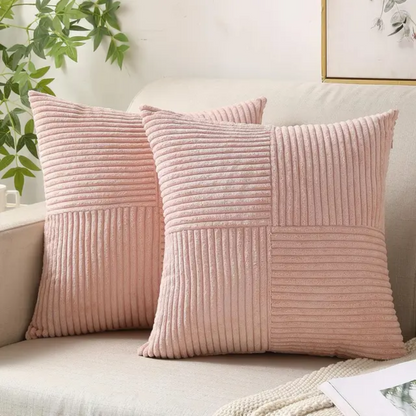 Corduroy Cushion Covers | Luxury Striped Throw Pillow Covers For Sofas, Beds and Armchairs