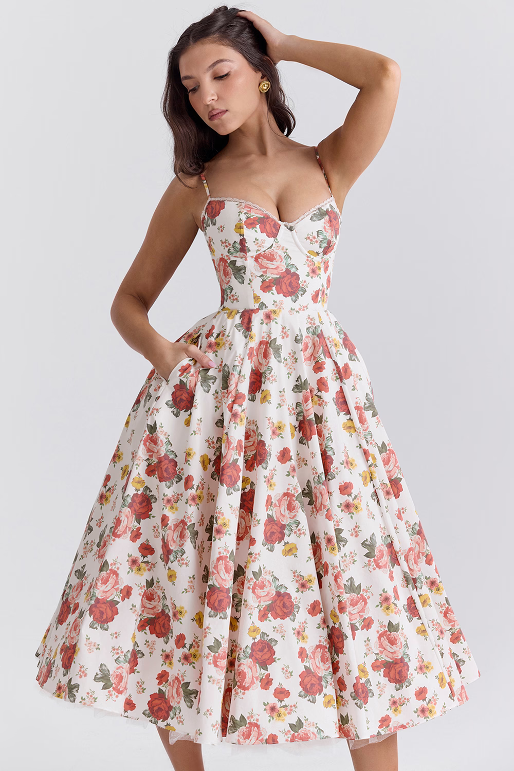 Royale Sculpted Midi Evening Dress