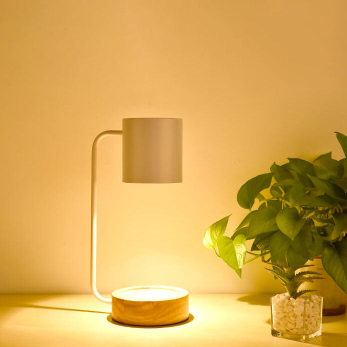 Japanese Minimalist Table Lamp | Wood and Metal Design For Bedsides, Studies and Console Tables