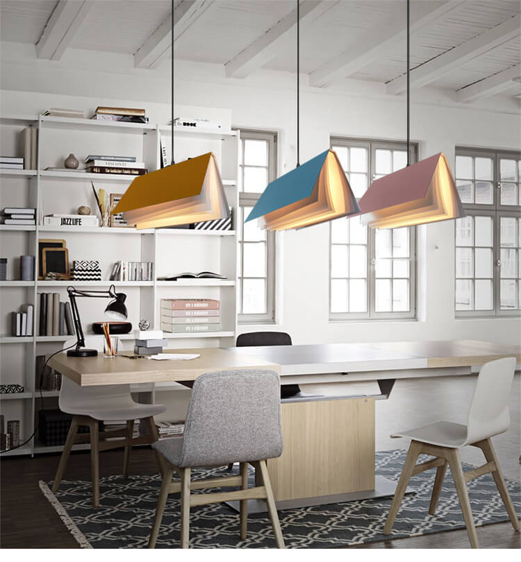 Flying Book Pendant Light | Modern Book Inspired Ceiling Lamp For Studies, Libraries and Halls
