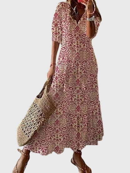 Amalia Boho Printed Maxi Dress