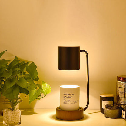 Japanese Minimalist Candle Warmer Lamp | Wooden Base Dimmable Wax Melter With Timer Control