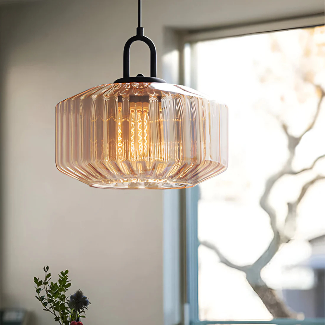 Calindra Glass Pendant Light | Retro Coloured Glass Ceiling Lamp For Kitchens, Bars and Islands