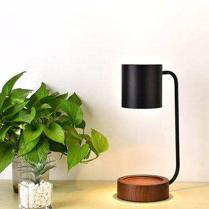 Japanese Minimalist Candle Warmer Lamp | Wooden Base Dimmable Wax Melter With Timer Control