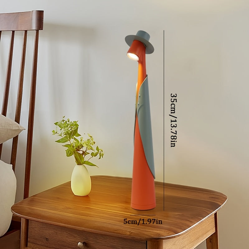 Rechargeable LED Hat Lamp | Creative Touch Desk Light For Bedsides, Shelves and Windowsills