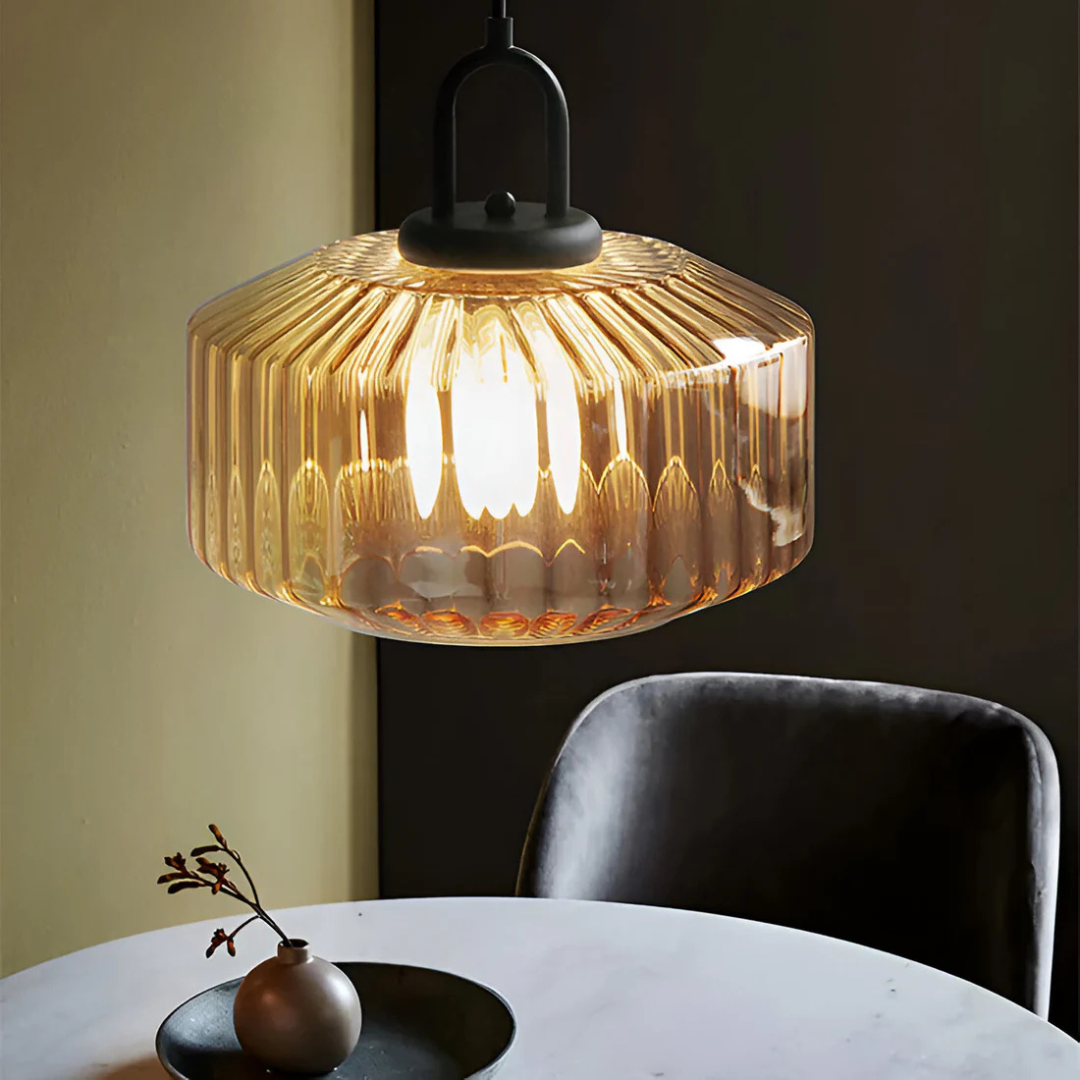 Calindra Glass Pendant Light | Retro Coloured Glass Ceiling Lamp For Kitchens, Bars and Islands