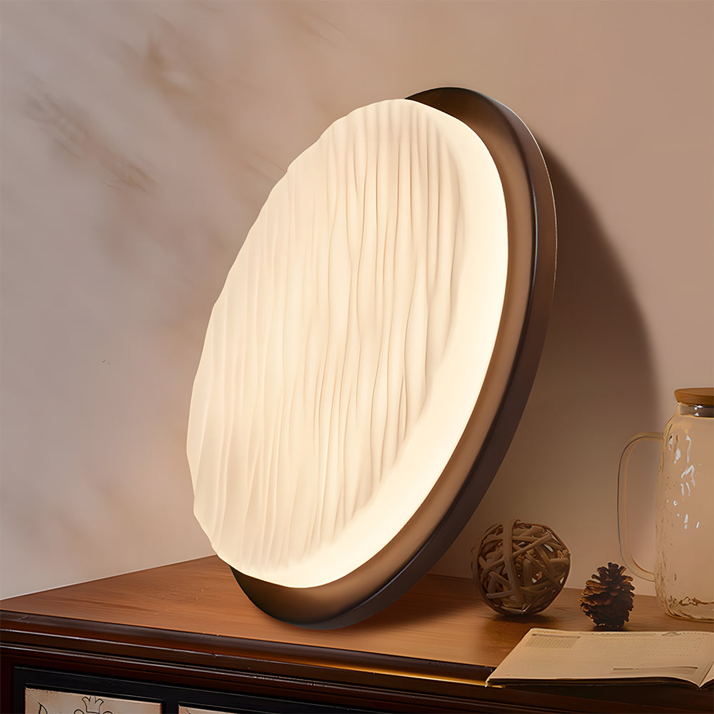 Art Deco LED Ceiling Light | Vintage Sculpted Glass Flush Mount In Three Different Shade Sizes