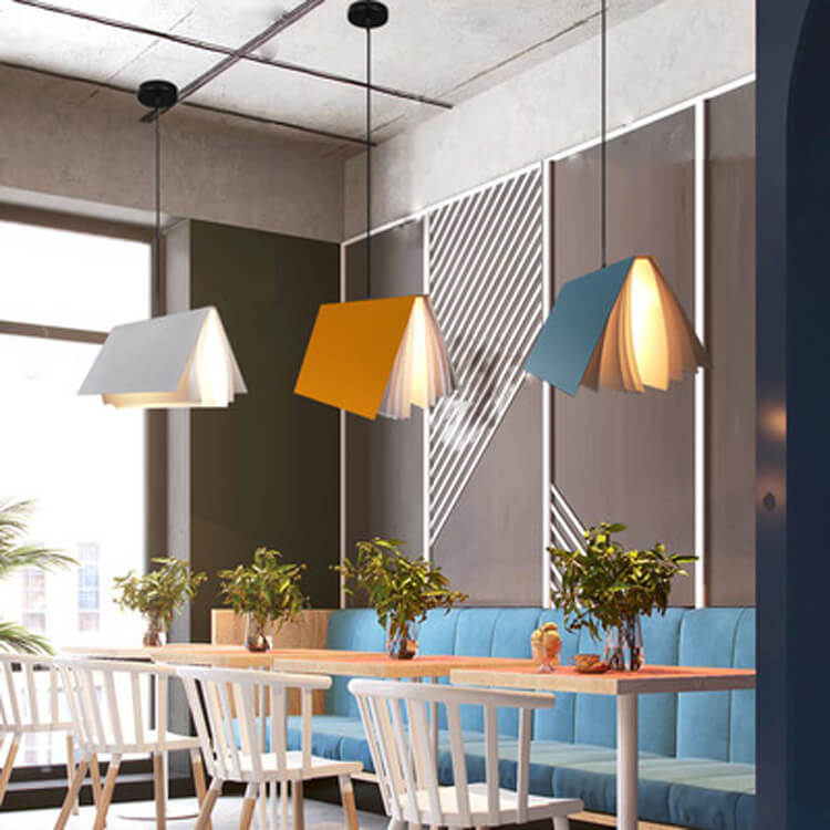 Flying Book Pendant Light | Modern Book Inspired Ceiling Lamp For Studies, Libraries and Halls