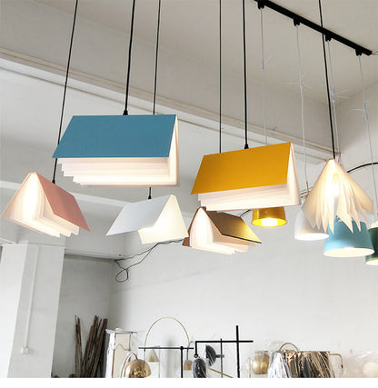 Flying Book Pendant Light | Modern Book Inspired Ceiling Lamp For Studies, Libraries and Halls