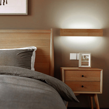 Modern Wooden LED Wall Lamp | Minimalist Bedroom and Living Room Bar Light In Two Bar Sizes
