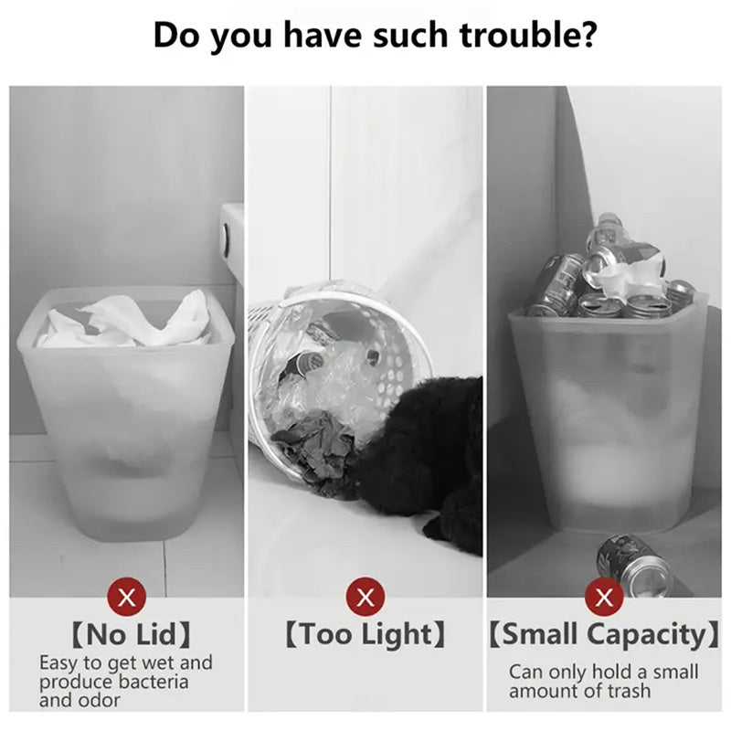 15L Odour Sealing Trash Can With Elevated Legs | Modern Waste Bin For Kitchens and Bathrooms