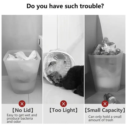 15L Odour Sealing Trash Can With Elevated Legs | Modern Waste Bin For Kitchens and Bathrooms