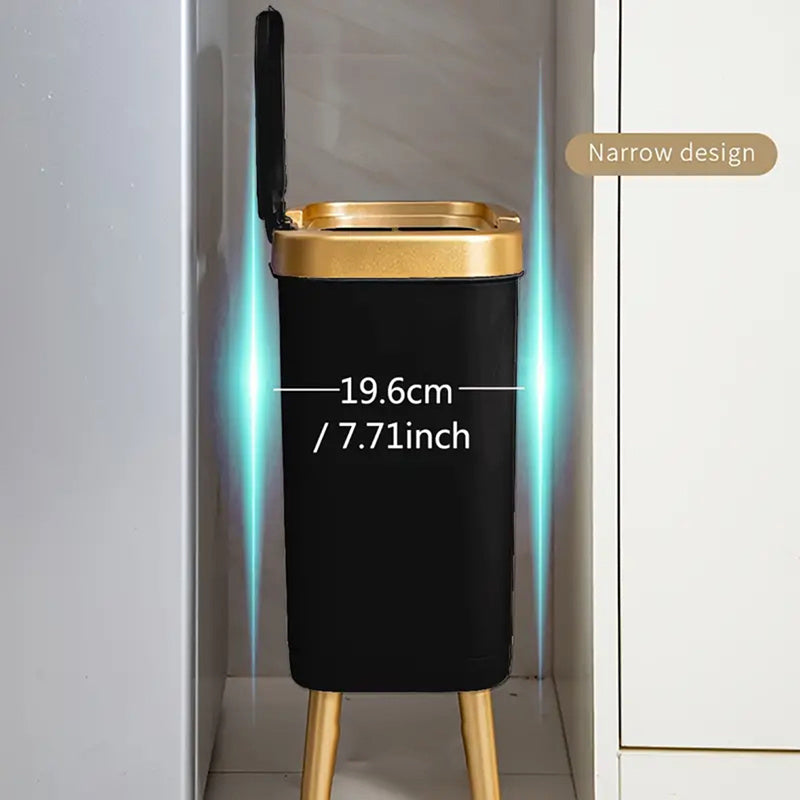 15L Odour Sealing Trash Can With Elevated Legs | Modern Waste Bin For Kitchens and Bathrooms