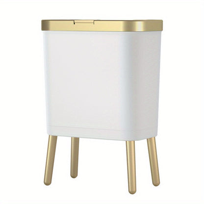 15L Odour Sealing Trash Can With Elevated Legs | Modern Waste Bin For Kitchens and Bathrooms