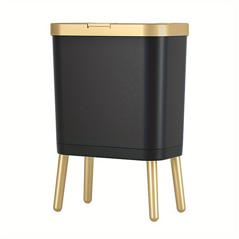 15L Odour Sealing Trash Can With Elevated Legs | Modern Waste Bin For Kitchens and Bathrooms