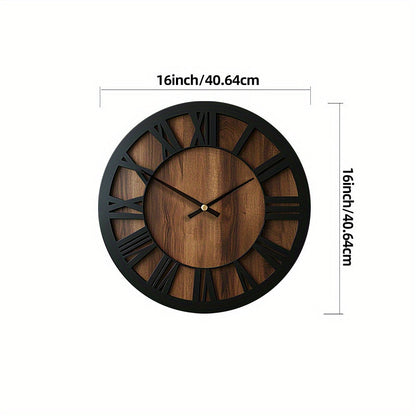 Vintage Wooden Wall Clock | Roman Numeral Design In Three Different Natural Timber Face Sizes