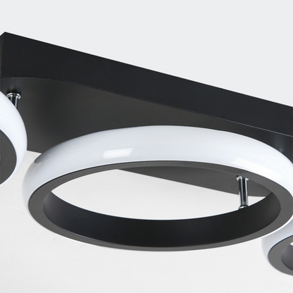 Modern LED Ceiling Light | Sleek Overlapping LED Ring Design In Two Or Three Ring Diameters