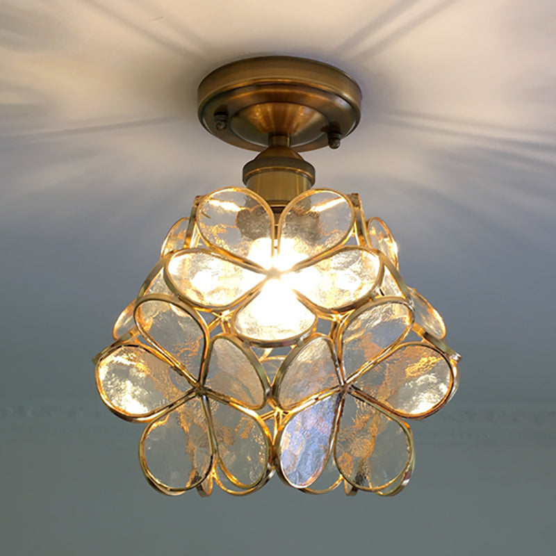 Retro Flower Ceiling Light | Colourful Vintage Inspired PVC Flush Mount In Four Bold Colours