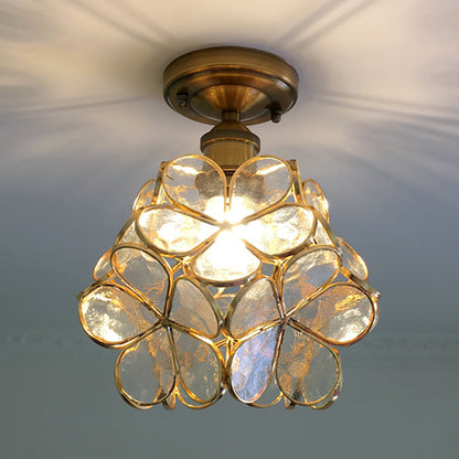Retro Flower Ceiling Light | Colourful Vintage Inspired PVC Flush Mount In Four Bold Colours
