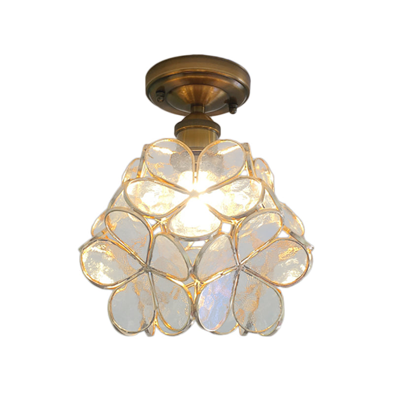 Retro Flower Ceiling Light | Colourful Vintage Inspired PVC Flush Mount In Four Bold Colours