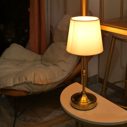 Dimmable Cordless Table Lamp | USB Rechargeable Portable Light In Black or Gold Metal Finish
