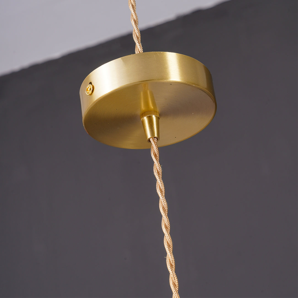 Flower Glass LED Pendant Light | Pressed Glass Flower Shade In Clear, Amber or Olive Green