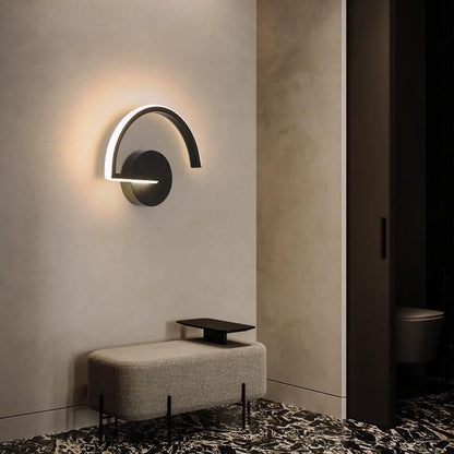 Curves Line LED Wall Light | Modern Minimalist Arc Design In Three Shapes and Two Finishes