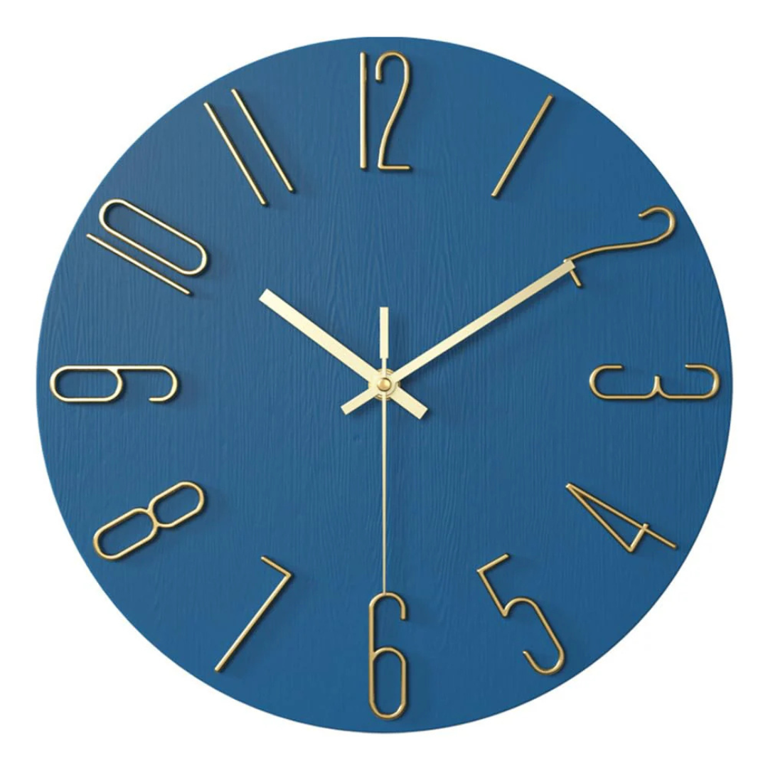 Noble Modern Wall Clock | Minimalist Gold Design For Living Rooms, Hallways and Sideboards