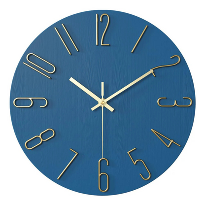 Noble Modern Wall Clock | Minimalist Gold Design For Living Rooms, Hallways and Sideboards