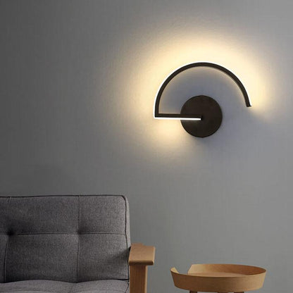Curves Line LED Wall Light | Modern Minimalist Arc Design In Three Shapes and Two Finishes