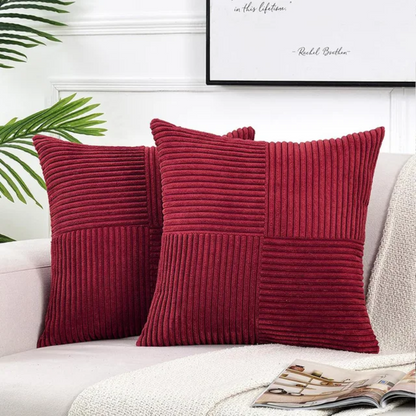 Corduroy Cushion Covers | Luxury Striped Throw Pillow Covers For Sofas, Beds and Armchairs