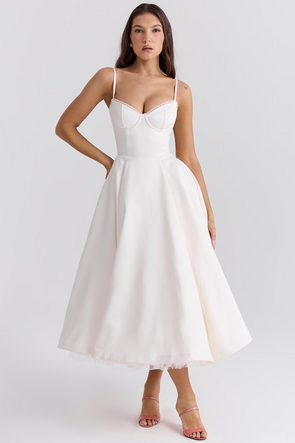 Royale Sculpted Midi Evening Dress