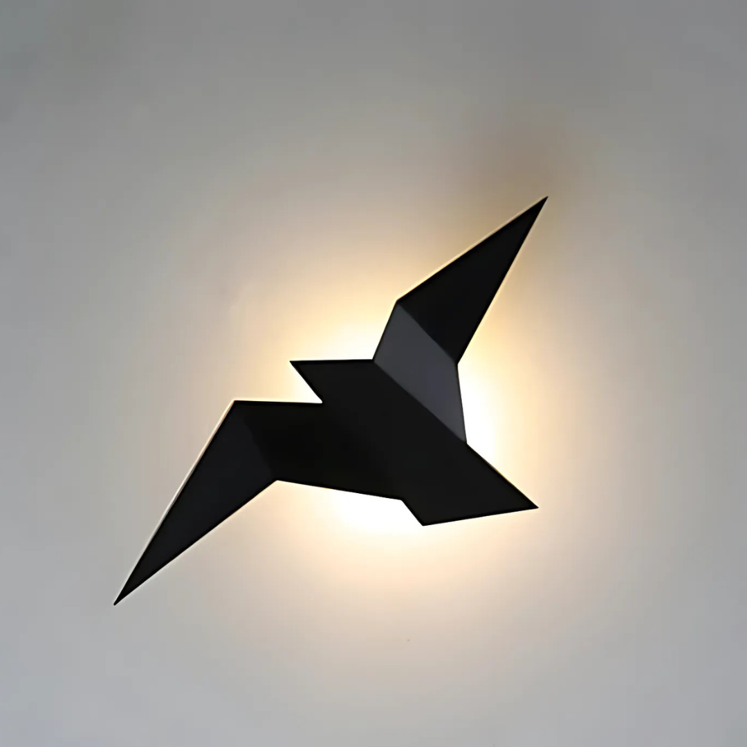 Origami Wall Lamp | Unique Modern Indoor LED Sconce In A Black, Gold or White Metal Finish