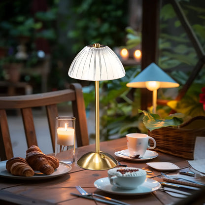 Golden Touch Table Lamp | USB Rechargeable Cordless Light In Gold, Black and White Finishes