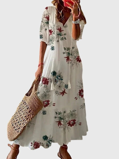 Amalia Boho Printed Maxi Dress