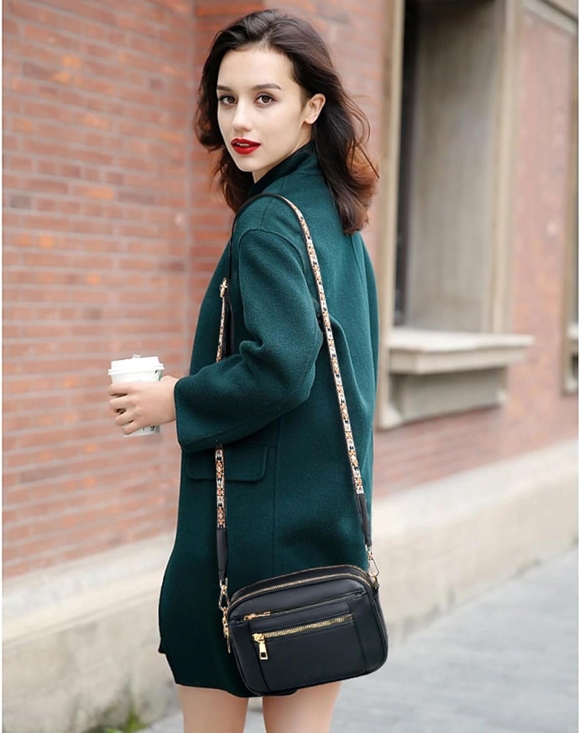 Camilla Structured Leather-Look Shoulder Bag