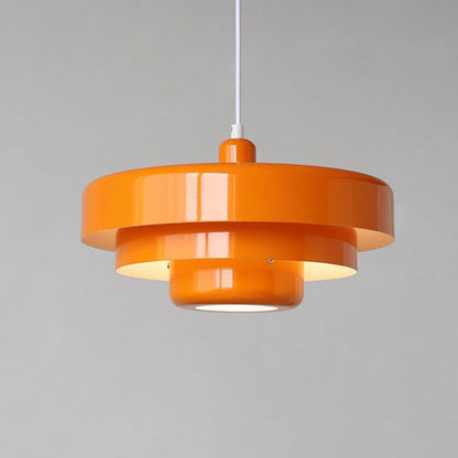 Nordic Vintage Layered Pendant Lamp | Modern Retro Hanging Light In Three Shade Colourways