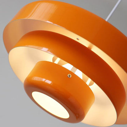 Nordic Vintage Layered Pendant Lamp | Modern Retro Hanging Light In Three Shade Colourways