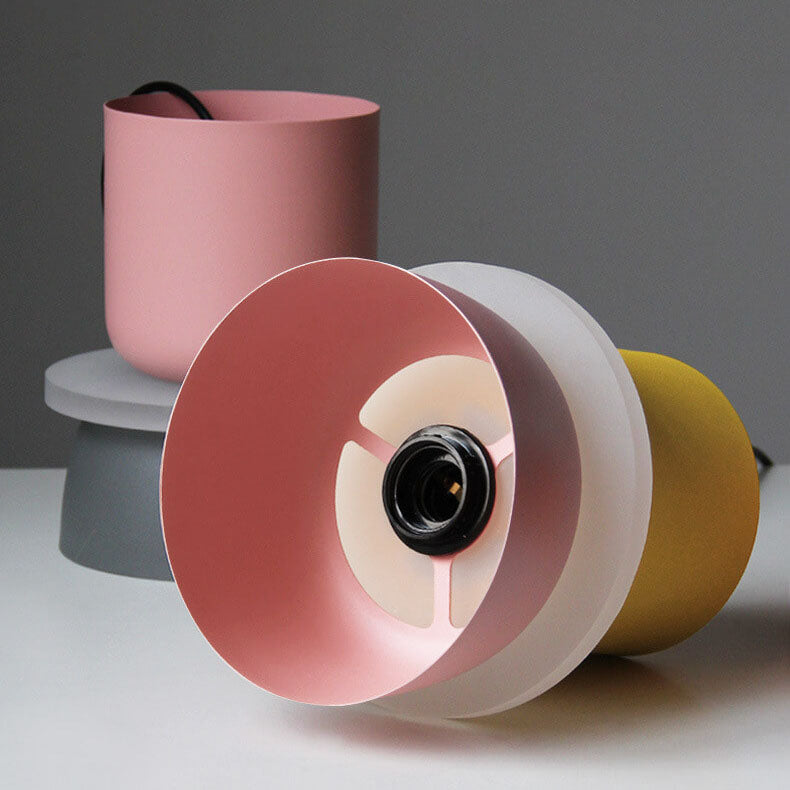 Nordic Macaron Pendant Light | Scandinavian Two Tone Metal Shade In Three Bold Shade Sizes