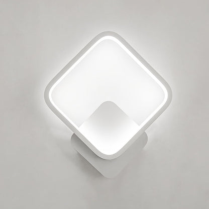 Modern Square LED Wall Lamp | Minimalist Geometric Wall Fixture In A Black or White Finish