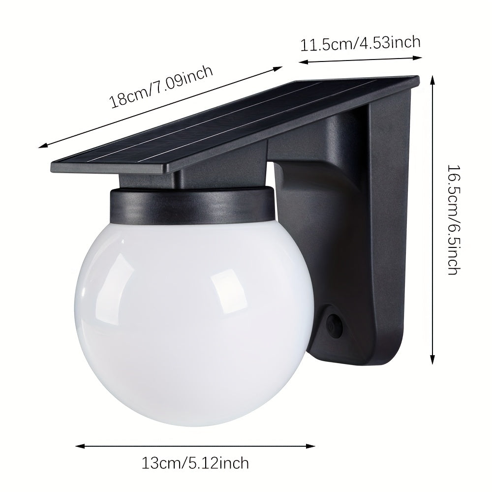Solar Globe LED Wall Light | Dimmable Outdoor Globe Lamp With No Wiring Or Mains Supply Required