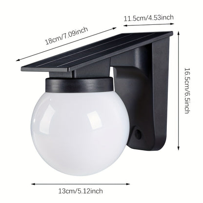 Solar Globe LED Wall Light | Dimmable Outdoor Globe Lamp With No Wiring Or Mains Supply Required