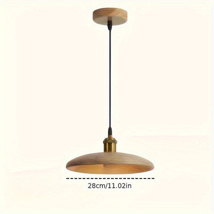 Modern Nordic Solid Wood Pendant Light | Scandinavian Ceiling Lamp In Walnut and Natural Wood