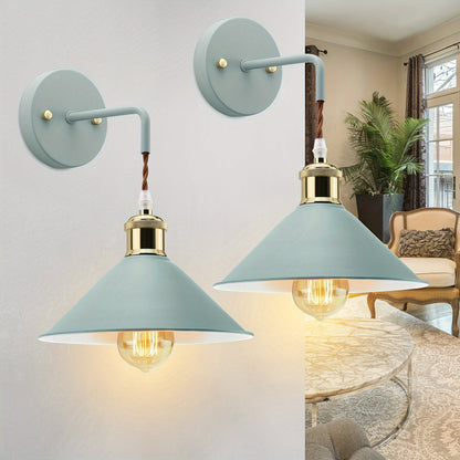 Modern Metal Wall Sconce Pair | Industrial Oil Rubbed Wall Light Fixture Set Of Two Lights