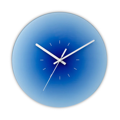 Sunset Glass Wall Clock | Modern Gradient Tempered Glass Design In Three Bold Colour Options