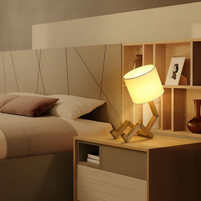 Bendra Table Lamp | Flexible Wooden Design Light For Desks, Bedsides and Warm Timber Sideboards